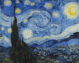 Van Gogh's Starry Night Painting. Learn how to paint with in our private art lessons!